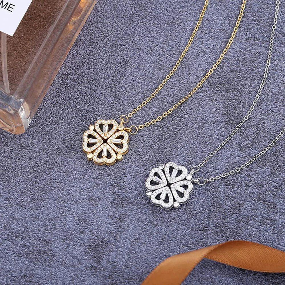 Clover heart necklace