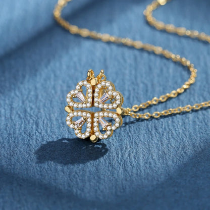 Clover heart necklace