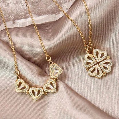 Clover heart necklace